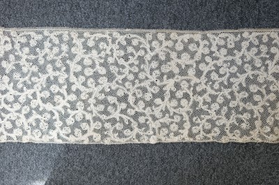 Lot 334 - Milanese Lace. A length of lace, Italy, 19th century, & others