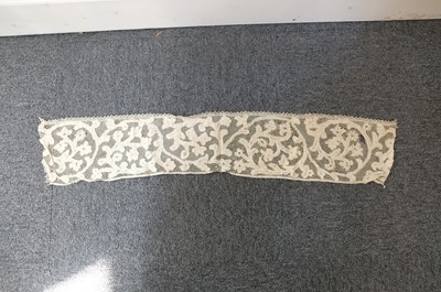 Lot 334 - Milanese Lace. A length of lace, Italy, 19th century, & others