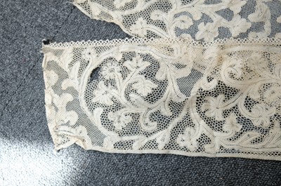Lot 334 - Milanese Lace. A length of lace, Italy, 19th century, & others