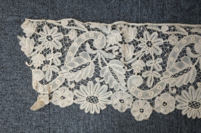 Lot 334 - Milanese Lace. A length of lace, Italy, 19th century, & others