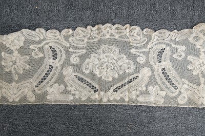 Lot 334 - Milanese Lace. A length of lace, Italy, 19th century, & others