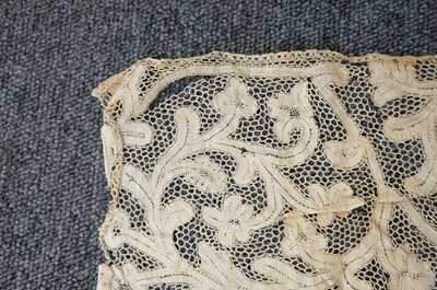 Lot 334 - Milanese Lace. A length of lace, Italy, 19th century, & others