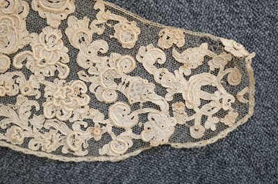 Lot 334 - Milanese Lace. A length of lace, Italy, 19th century, & others