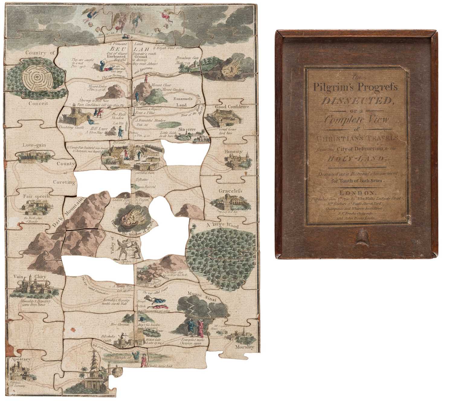 Lot 482 - Pilgrim's Progress Jigsaw. The Pilgrim's Progress dissected, 1790