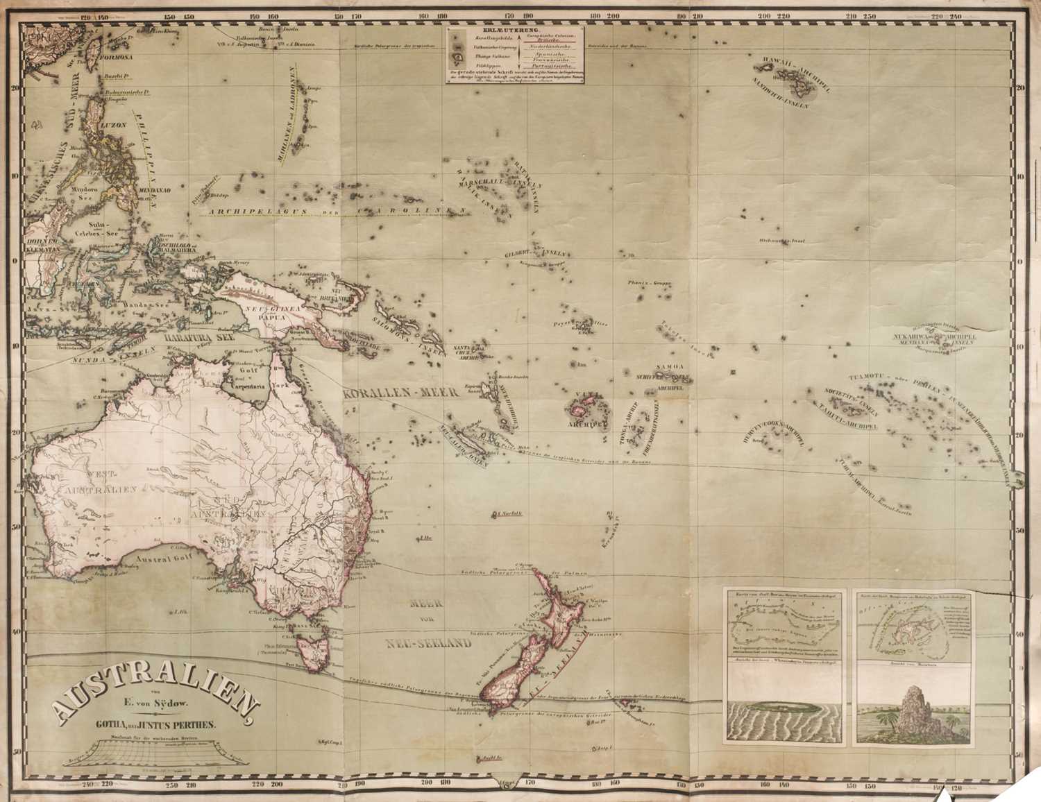 Lot 3 - Australasia. Von Sydow (E.), Australien, Gotha: 1873