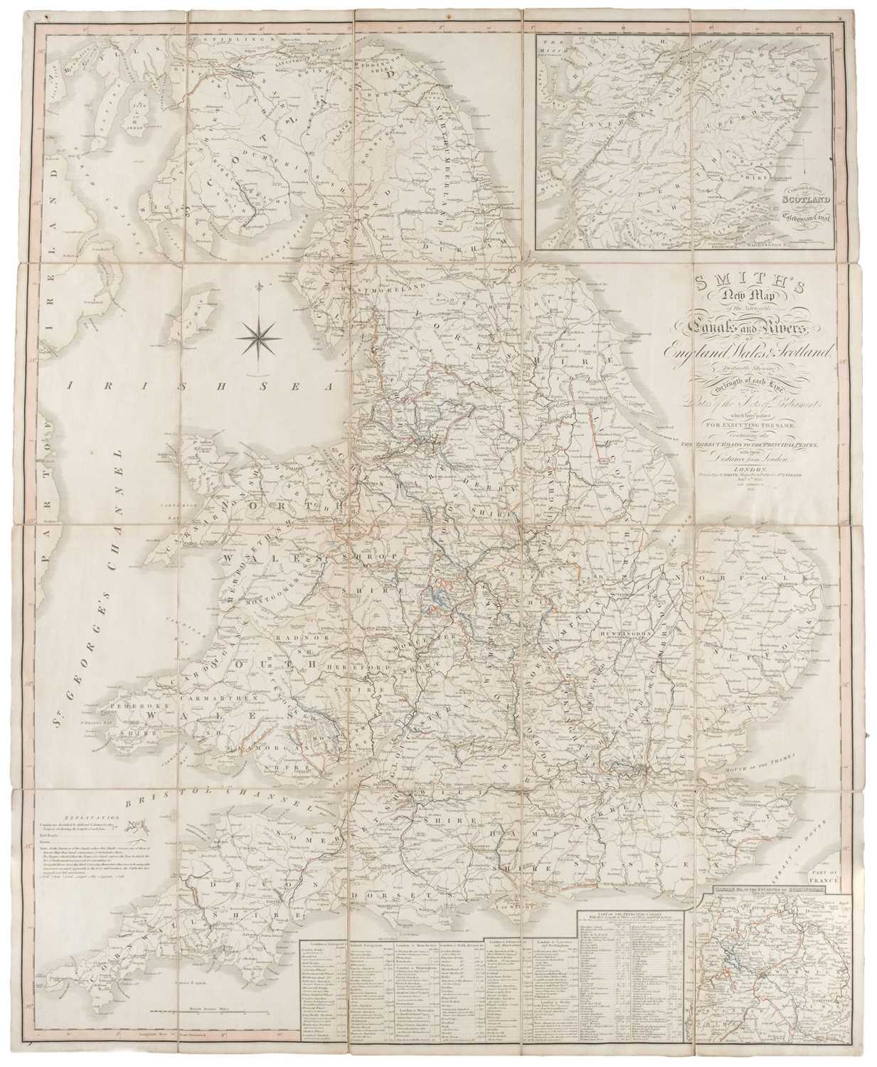 Lot 10 - Canal maps. A collection of five maps, 18th - 20th century