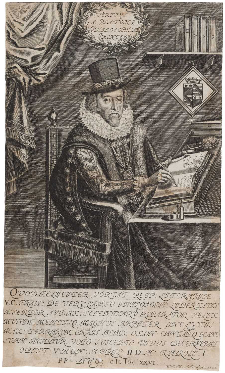 Lot 32 - Drevet (Pierre Imbert, 1697-1739). Portrait of Hyacinthe Rigaud, engraving