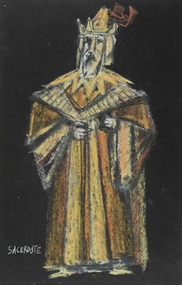 Lot 233 - Luzzati (Emanuele, 1921-2007). Sacerdote, from the Magic Flute, circa 1964