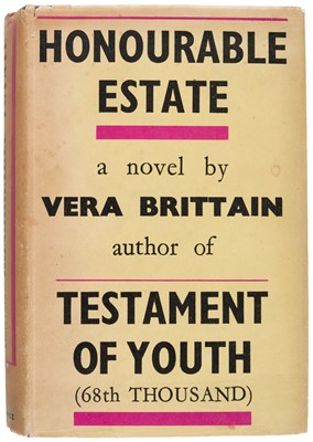 Lot 700 - Brittain (Vera). Honourable Estate, 1st edition, 1936