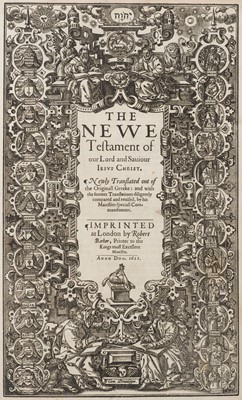 Lot 198 - Bible [English]. [The Holy Bible, conteyning the Old Testament, and the New..., 1611