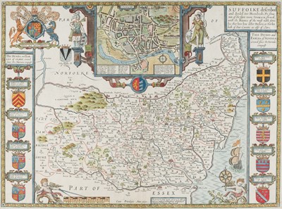 Lot 68 - Speed (John). Suffolk, Suffolke Described and Divided into Hundreds..., circa 1676