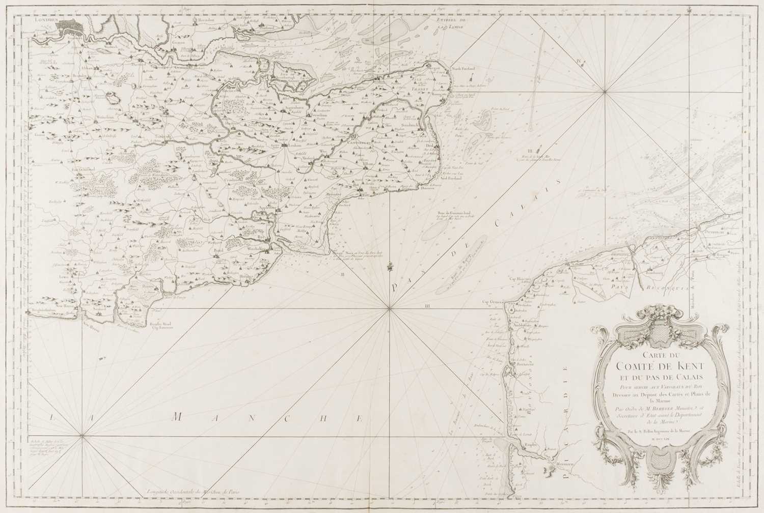 Lot 41 - Kent. A collection of five sea charts, 18th-century