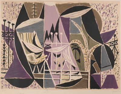 Lot 282 - Ghika (Nicolas, 1906-1994). The Balcony, 1954, colour lithograph