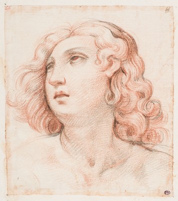 Lot 22 - Cavaliere d’Arpino (1568–1640). Head and Shoulders of Fame, chalk