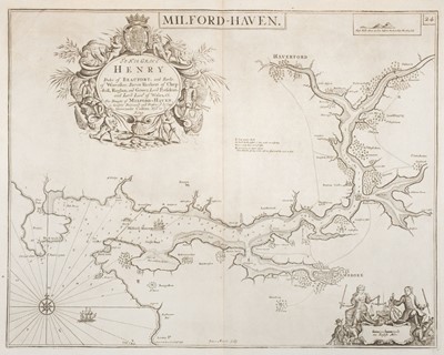 Lot 19 - Collins (Captain Greenville). Twelve sea charts, circa 1700