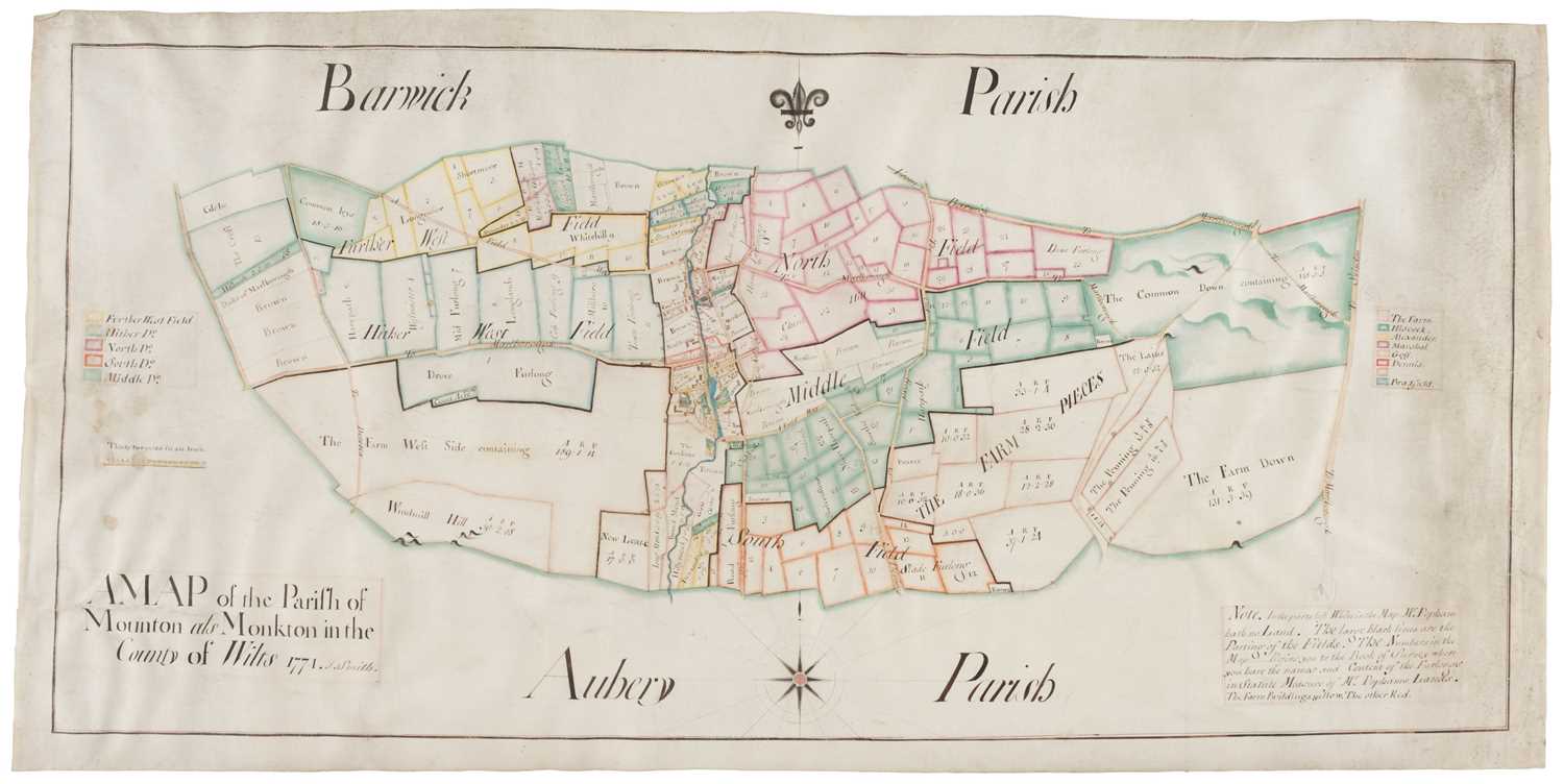 Lot 27 - Estate Plan. Smith (J.), A Map of the Parish of Mounton ats Monkton..., 1772