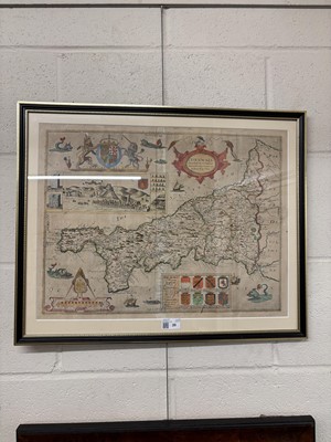 Lot 20 - Cornwall. Saxton (Christoper & Philip Lea), Cornwall Described by C. Saxton..., circa 1694