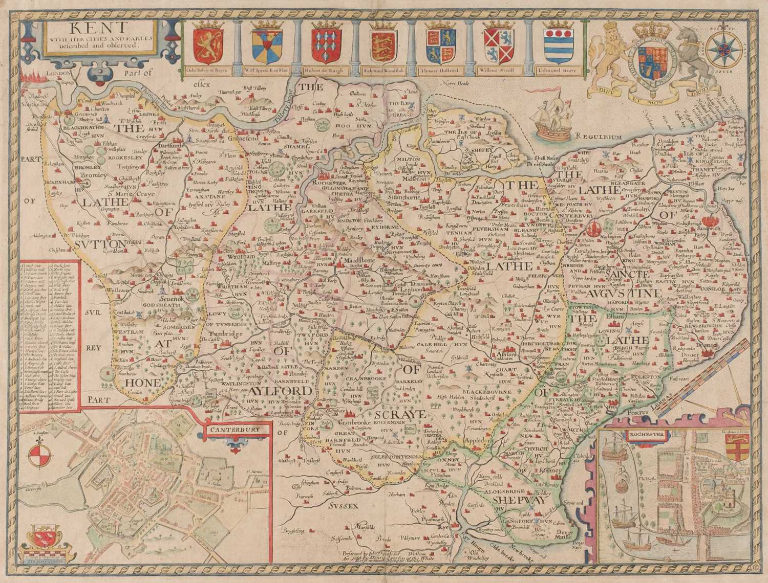 Lot 43 - Kent. Speed (John), Kent with her Cities and Earles..., [1707 or later]