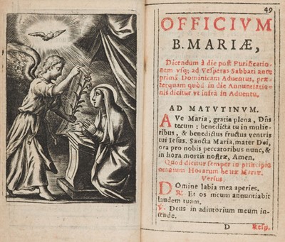 Lot 205 - Miniature Book. Officium B. Mariae Virginis Pii V. Pont. Max. jussu editum, 1620