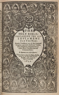 Lot 211 - Bible [English]. The Holy Bible: Containing the Old Testament And The New…, 1639