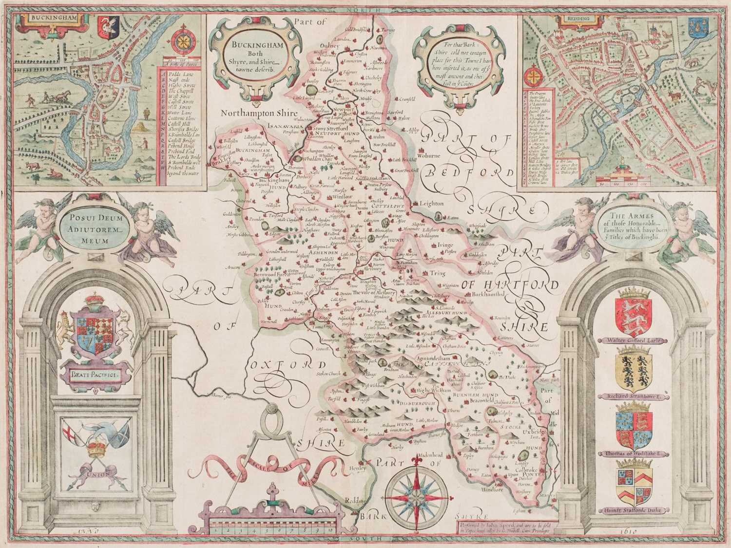 Lot 9 - Buckinghamshire. Speed (John), Buckingham both Shyre and Shire towne described, circa 1627
