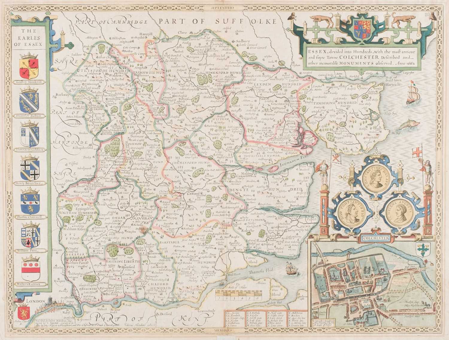 Lot 26 - Essex. Speed (John), Essex Devided into Hundreds..., 1676