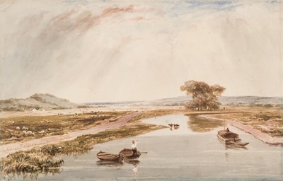 Lot 129 - Copley Fielding (Anthony Vandyke, 1787-1855). River Landscape, 1849