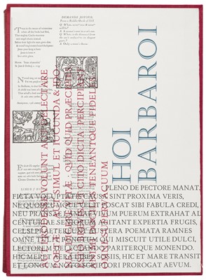Lot 657 - Barbarian Press. Hoi Barbaroi, a Quarter-century at Barbarian Press, 2004