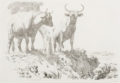 Lot 328 - Ibbetson (Julius). Etchings of Cattle, [circa 1816], and Hills (Robert). Cattle in Groups, 1808