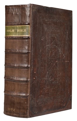 Lot 185 - Bible [English]. [The Holie Bible conteynyng the Olde Testament and the Newe, [1572]