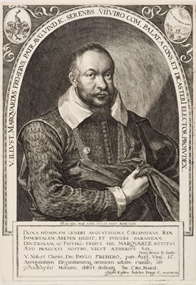 Lot 24 - Sadeler (Aegidius, 1568-1629). Portrait of Marquand Freher, 1618