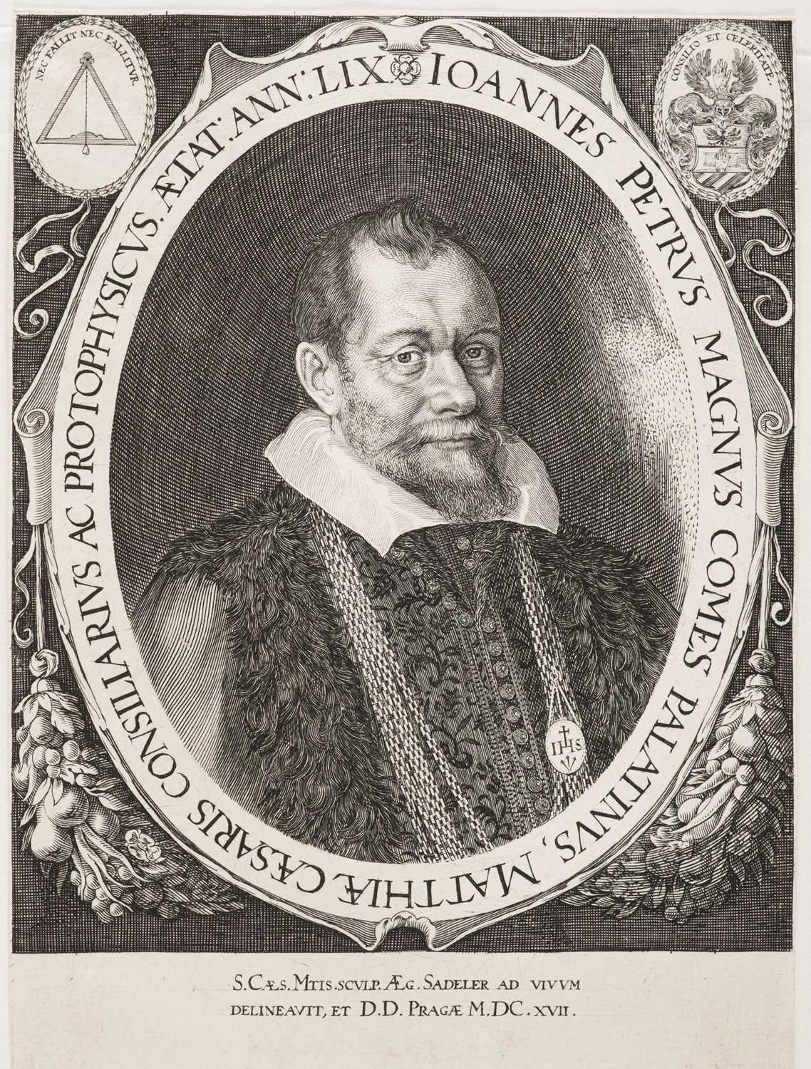 Lot 23 - Sadeler (Aegidius, 1570-1629). Portrait of Count Palatine Johan Petrus Magnus, 1617