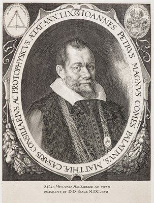 Lot 23 - Sadeler (Aegidius, 1570-1629). Portrait of Count Palatine Johan Petrus Magnus, 1617