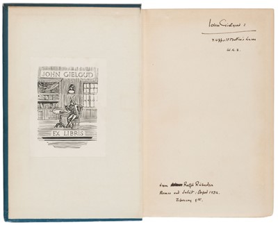 Lot 725 - Huxley (Aldous). Brave New World, 1st edition, London: Chatto & Windus, 1932, ex libris John Gielgud