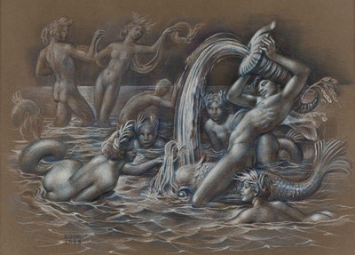 Lot 223 - Goor (Gaston, 1902-1977). Group of Nereids and Tritons, 1953