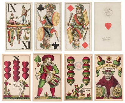 Lot 533 - Austrian playing cards. Industrie und Gluck scheme I tarock, Vienna: Steiger, 1847, & 1 other