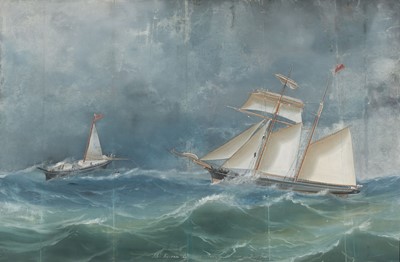 Lot 150 - Pierhead Ship Portraits. Kestrel and Busy Bee, late 19th century