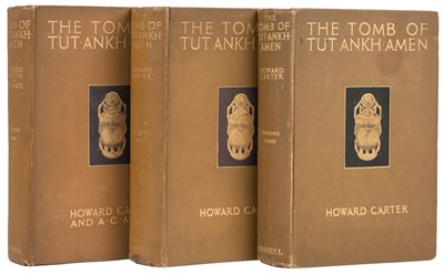 Lot 131 - Carter (Howard). The Tomb of Tutankhamen, 1st editions, 3 volumes, London: Cassell & Company, 1923-33