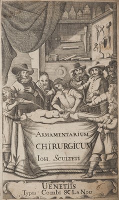 Lot 219 - Schultes (Johann). Cheirthplotheke [sic] ... Armamentarium chirurgicum…, 5th edition, 1665