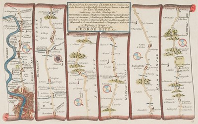Lot 55 - Road maps. A collection of approximately 150 maps, 18th & 19th century