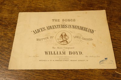 Lot 524 - Dodgson (Charles Lutwidge, 'Lewis Carroll'). The Songs From "Alice's Adventures ', 1st edition, 1870