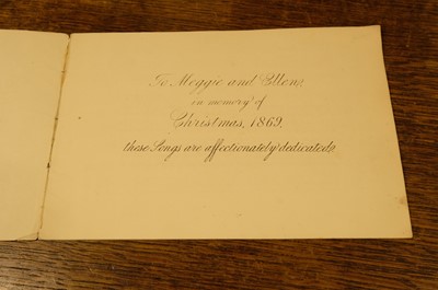 Lot 524 - Dodgson (Charles Lutwidge, 'Lewis Carroll'). The Songs From "Alice's Adventures ', 1st edition, 1870