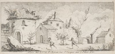 Lot 301 - Chéreau (Veuve, publisher). A small drawing book of 12 engraved plates, [circa 1755-1768]