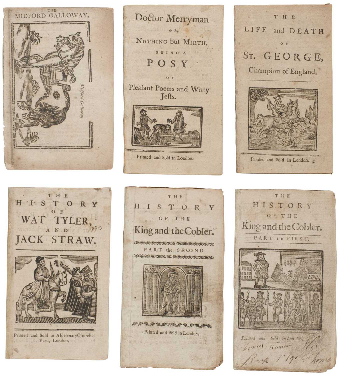 Lot 479 - Chapbooks. The History of the King and the Cobler, 2 volumes, c. 1770 + 4 others