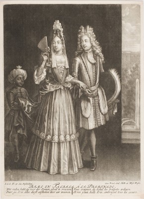 Lot 68 - Gole (Jacab, 1660-1737). Dame en Falvalà la Promenade, Deshabillé de Princesse...