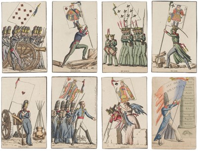 Lot 542 - French playing cards. Jeu des Drapeaux, Paris?, circa 1815