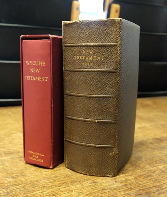 Lot 278 - New Testament [English]. [The New Testament: Wiclif -1380, reprint, c.1880]