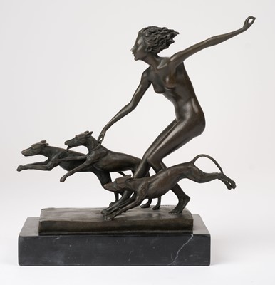Lot 522 - Lorenzl (Josef, 1892-1950). An art deco style bronze after Lorenzl