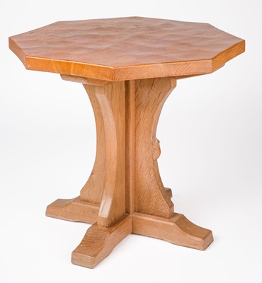 Lot 497 - Mouseman. Workshop of Robert Mouseman Thompson (Kilburn), an oak octagonal coffee table