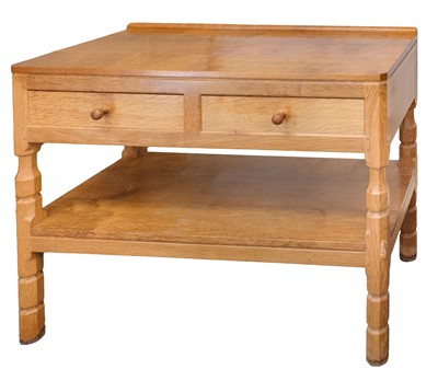 Lot 494 - Mouseman. Workshop of Robert Mouseman Thompson (Kilburn), a carved oak side table